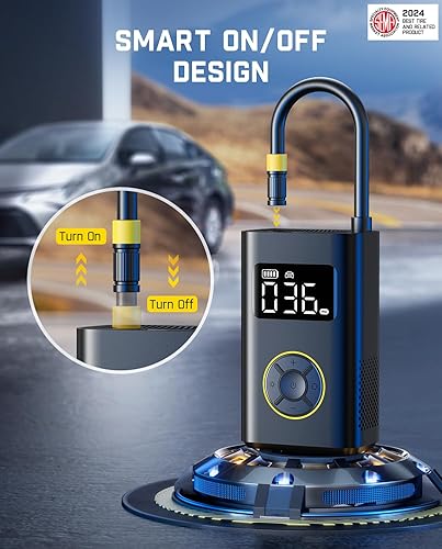Miniatura 6 de Fanttik X9 Pro - Inflador de neumáticos portátil para motocicleta, bomba eléctrica de inflado rápido de 27 segundos con medidor digital de presión