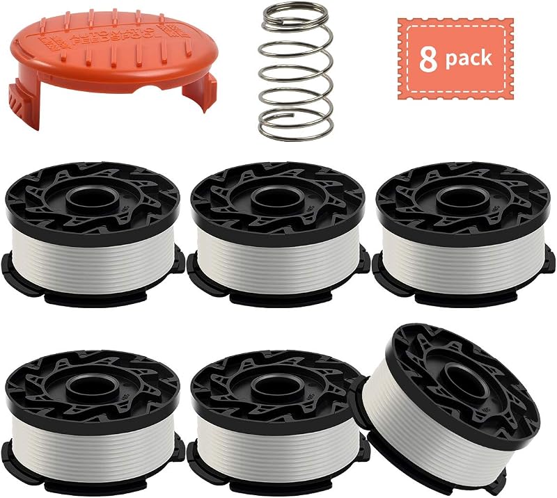 Hilo de corte para recortadora/bordeadora Black and Decker, AF-100, 6 carretes, 1 tapa, 1 resorte