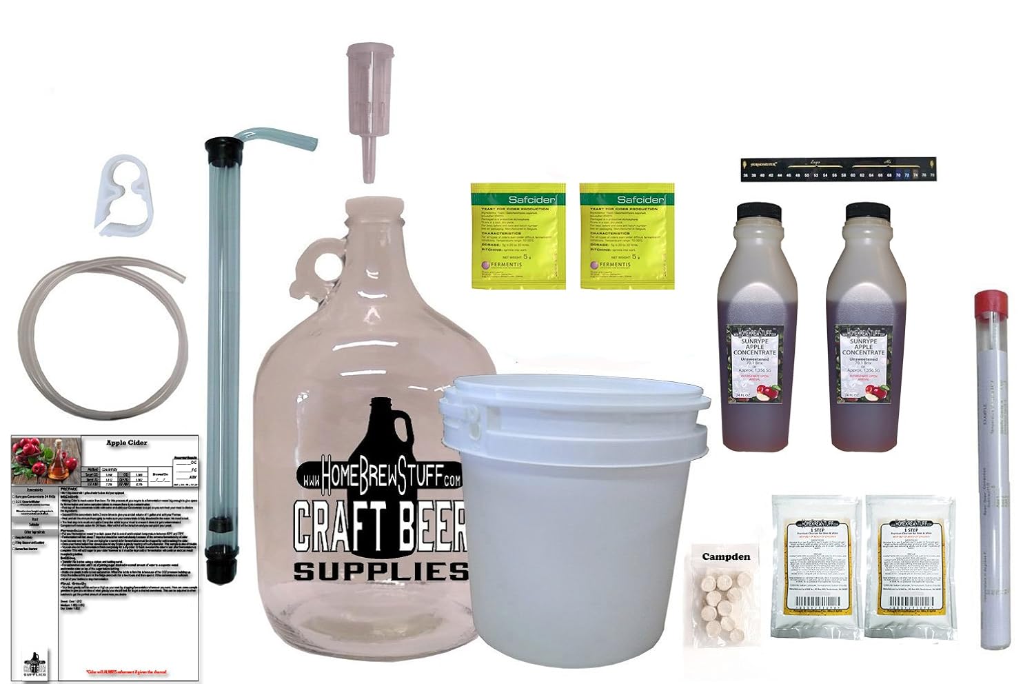 HomeBrewStuff One Gallon Table Top Nano-Cidery Hard Apple Cider Starter Kit