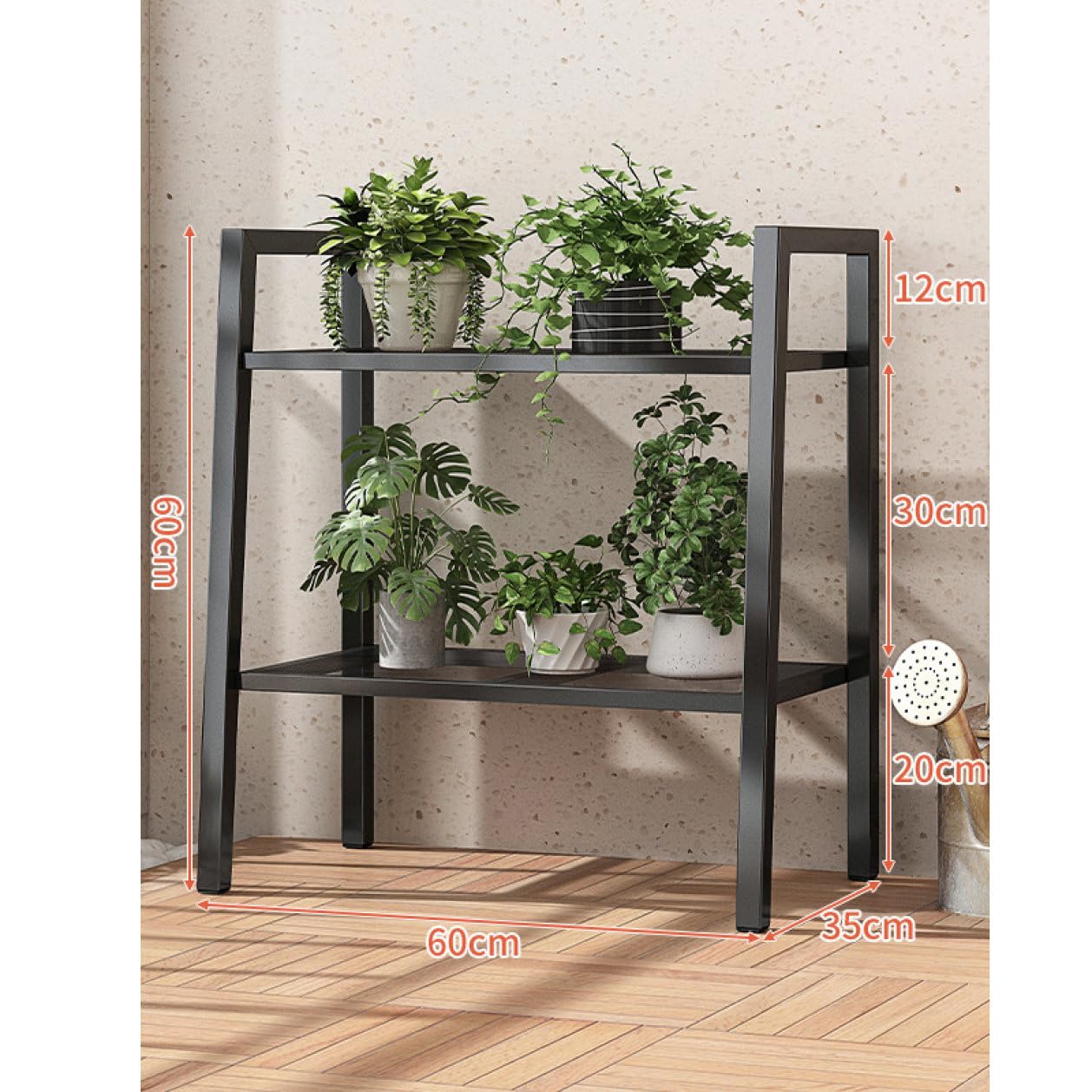 実木花棚置物棚室内居間床式天井ベランダ壁掛け式植木棚5603