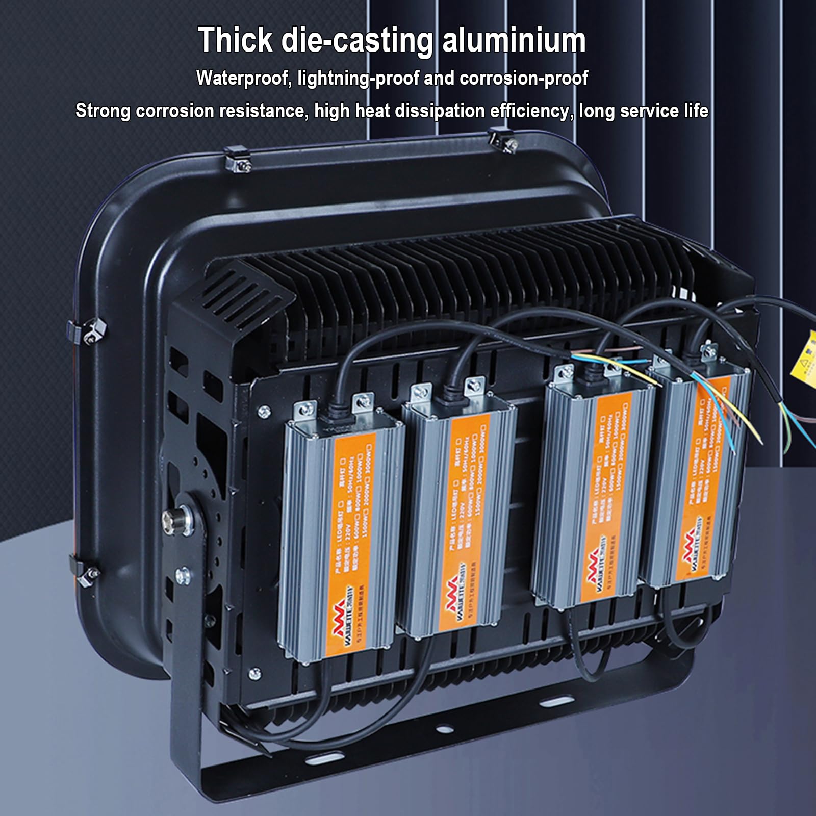 Faretto LED da Esterno 2000/4000w Luci di Sicurezza LED, Faro LED Esterno Anticorrosione, Faretti Proiettore LED Esterno (4000W)
