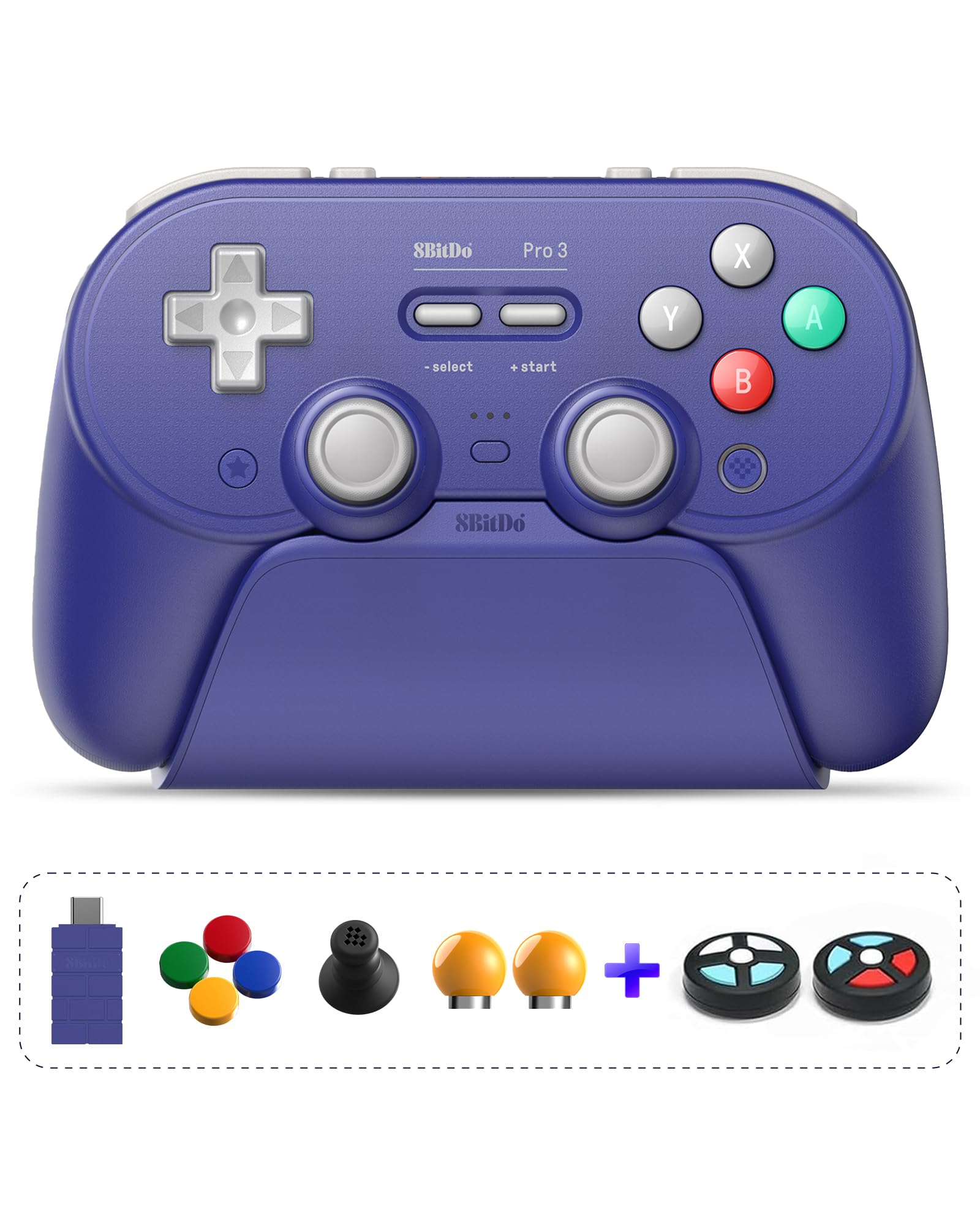 【未使用】8BitDo Pro 3 セット & USB アダプター2個 8Bitdo Pro 3 Bluetooth Controller for Switch/Switch 2 - TMR