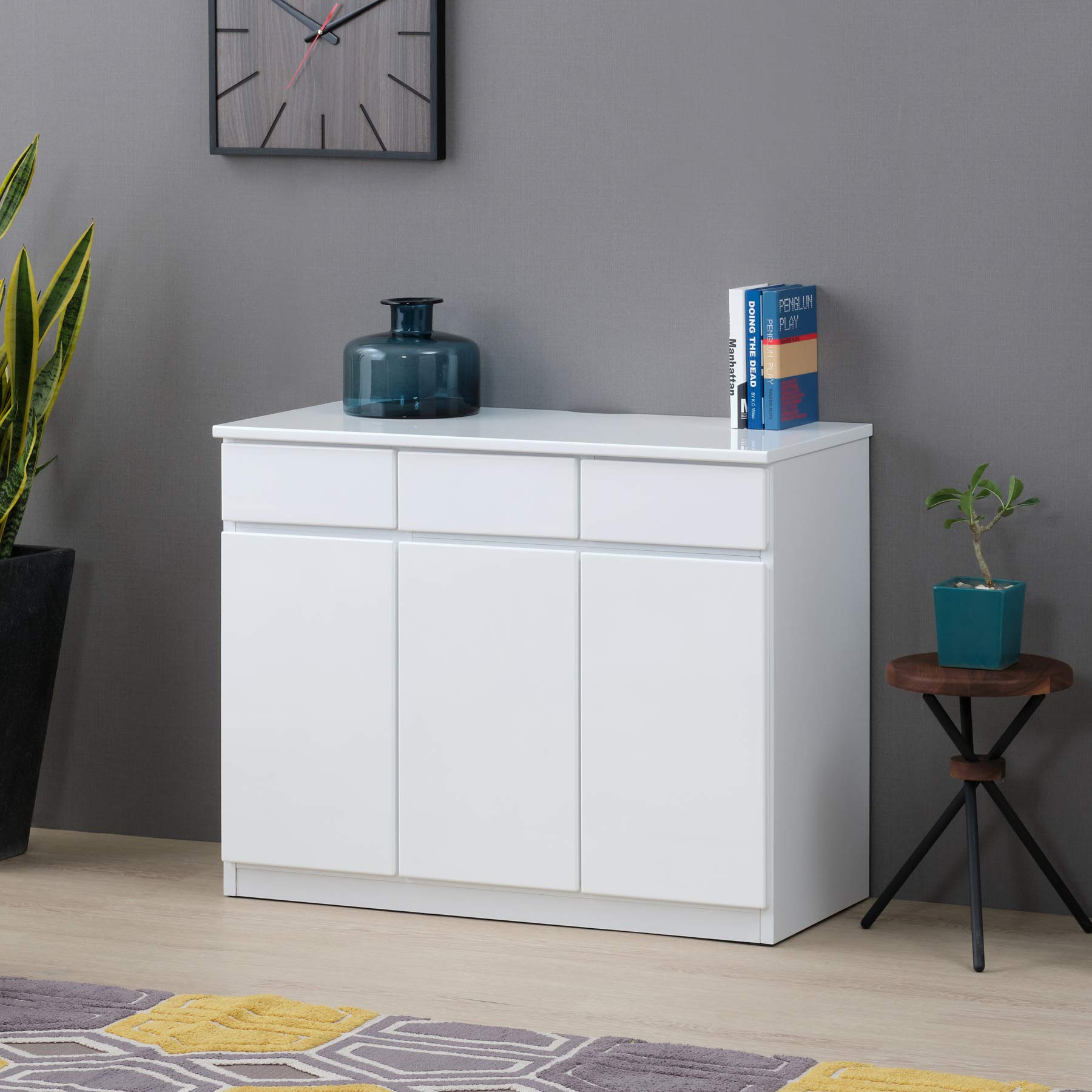 Amazon｜ISSEIKI キャビネット 90 アベリア【完成品】ABELIA CABINET 