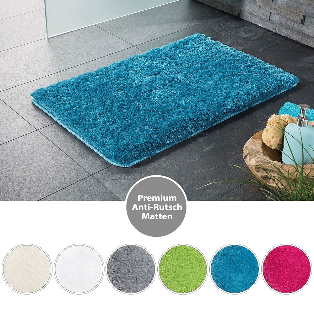 Panasonic® baño (microfibra I Alfombrilla de baño I microfibra ducha Alfombrilla I baño alfombra para cuarto de baño I Lavado Bar I I de secado rápido suelo radiante I color azul, 50 x 80 cm
