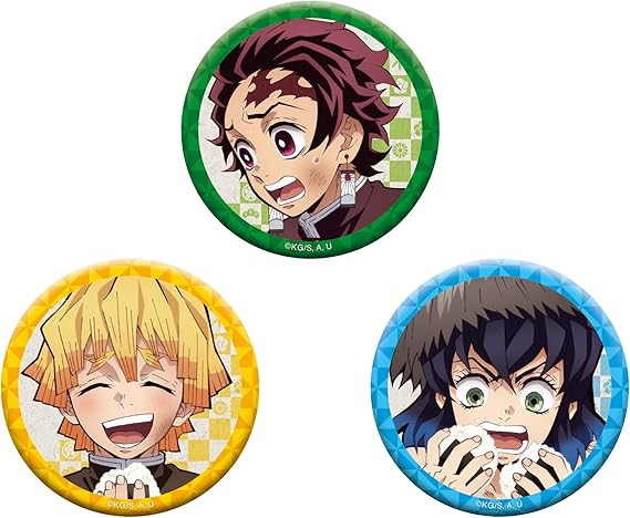 Amazon 鬼滅の刃 アニメ版 缶バッジセット 3種セット B 竈門 炭治郎 我妻 善逸 嘴平 伊之助 アニメ 萌えグッズ 通販