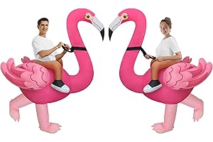 Inflatable Flamingo Costume Riding Flamingo Blow-up Suit for Adults Cos-Party