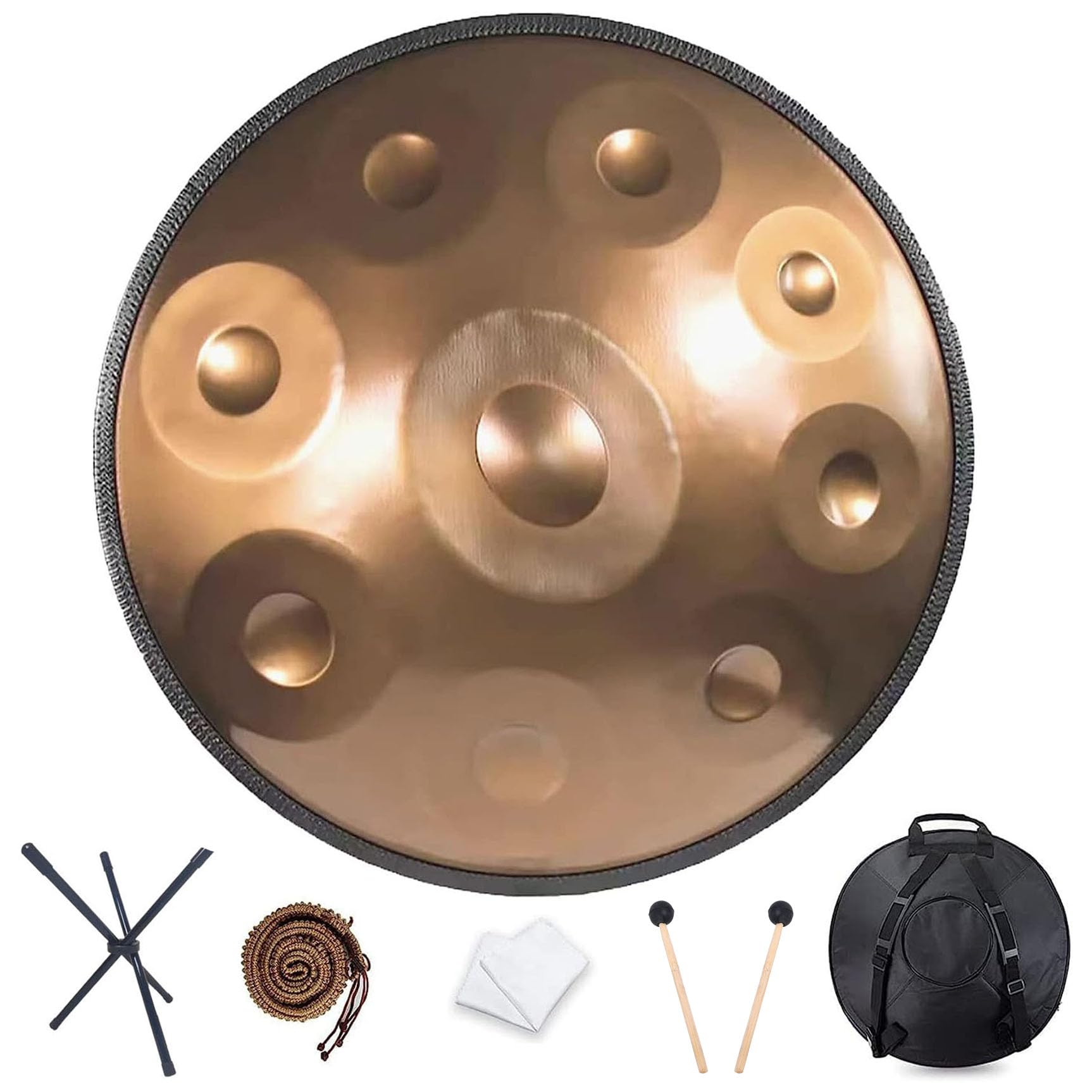 Amazon.co.jp: ハンドパンドラムタングドラム、9音22インチスチール