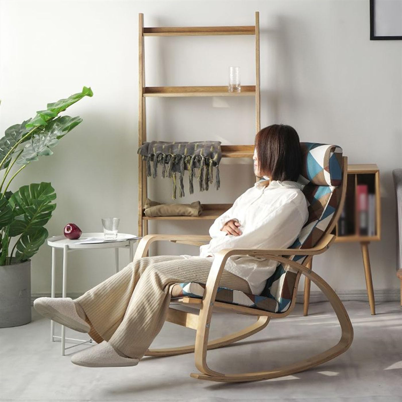 Sostituzione Cuscino Sedia Poang in Cotone, Copertura Poltrona Sfoderabile con Imbottitura Spessa,Emerald Green