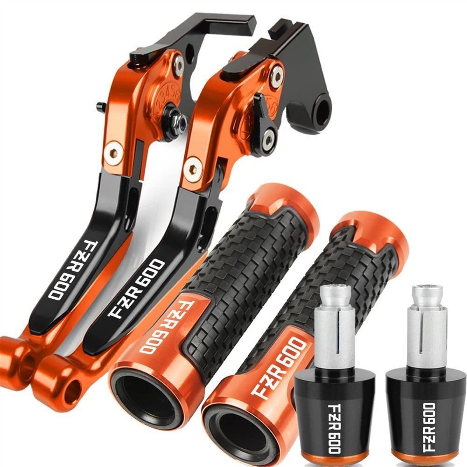 Pioyerg 9 Compatible For Yamaha Fzr600 Fzr 600 1994-199 Motorcycle Brake Clutch Levers Handlebar Grips Ends Adjustable Folding Cnc Accessories With
