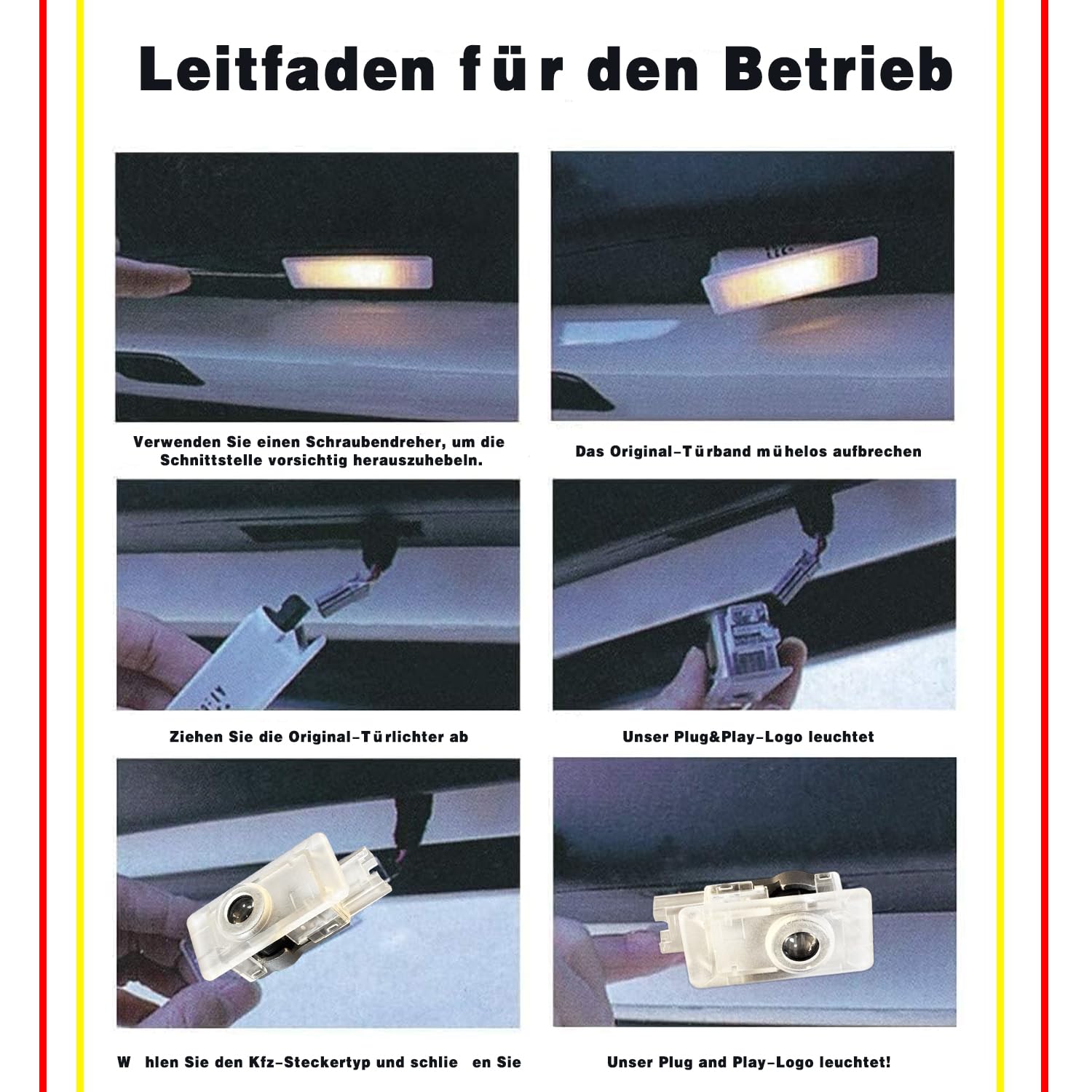 ERSDGG 4 luces de proyección para puerta, luces de bienvenida, luces fantasma, luces de puddle, compatibles con 50mm 1er F40 2er F44 3er G20 G21 G28 Z4 G29 2. Generation (50TH)