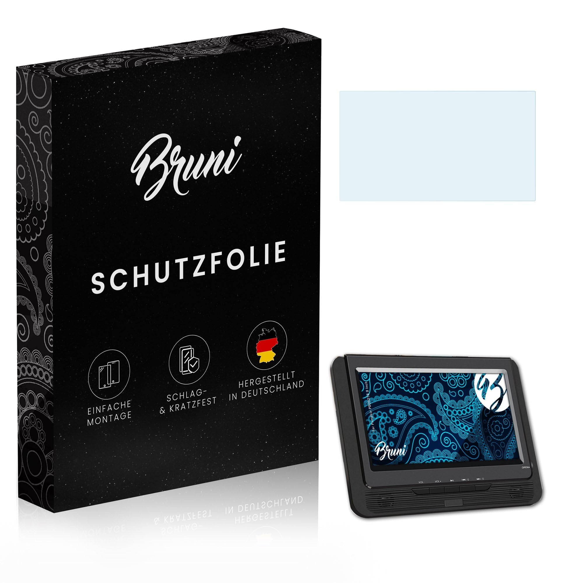 Bruni Screen Protector compatible with Pumpkin PD0921B 9 Inch Protector Film, crystal clear Protective Film (2X)