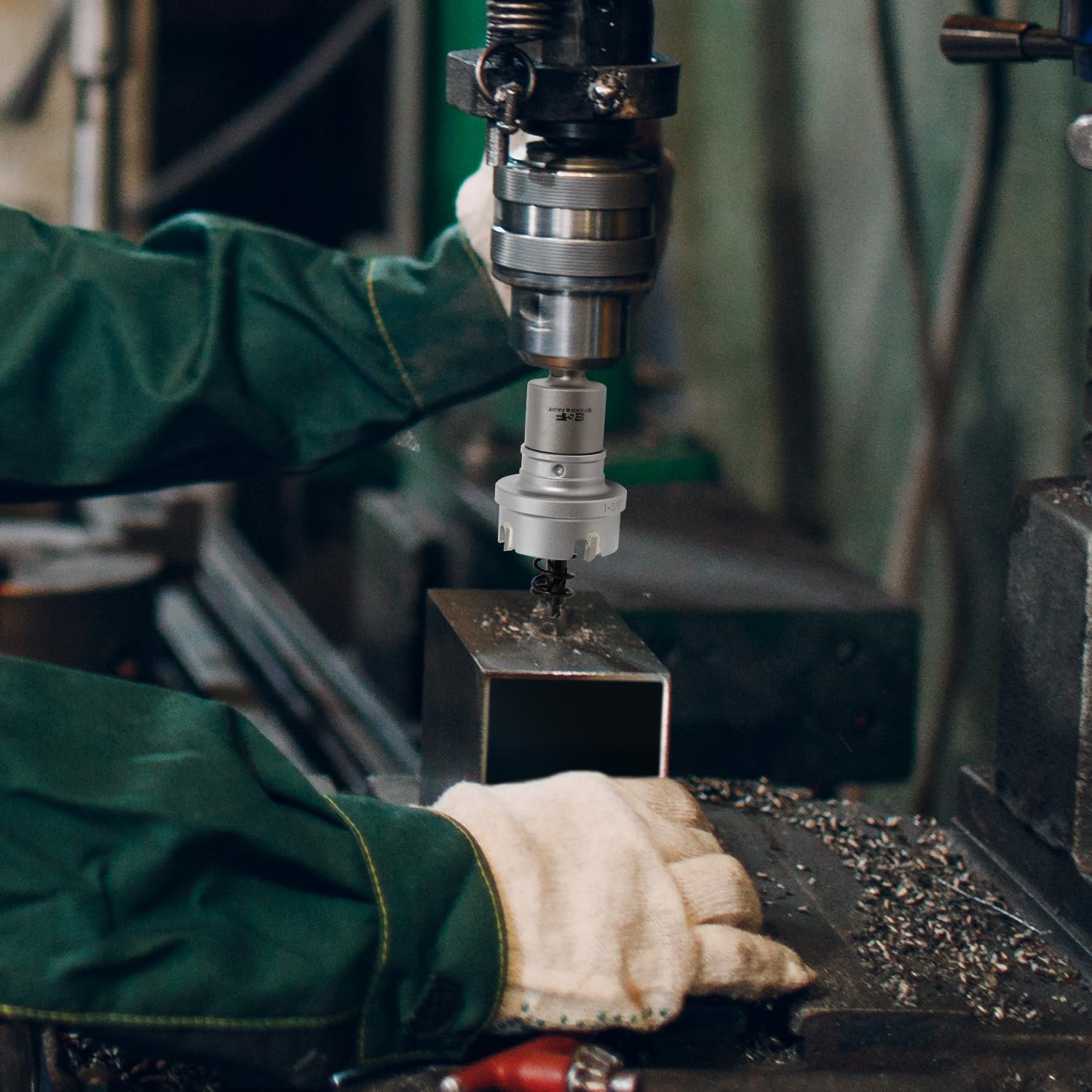 S&F STEAD & FAST Heavy Duty Carbide Hole Cutter, 7PCS, Quick Change Hole Saw Kit, 7/8”-2”, Carbide Hole Saw Kit for Metal, Stainless Steel