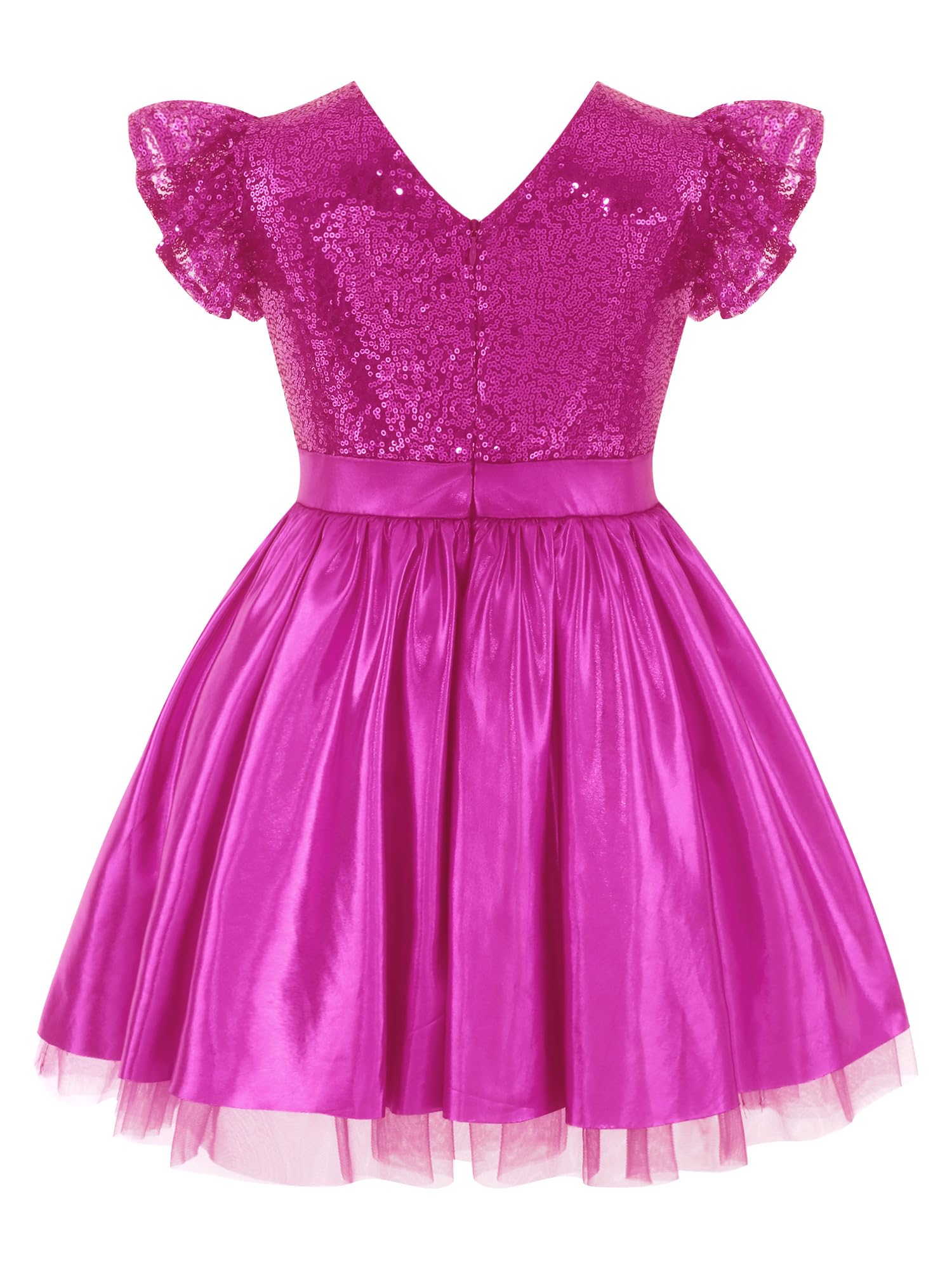 Kinder Satin A Linie Schwungkleid Kleid Festlich Einschulungskleid