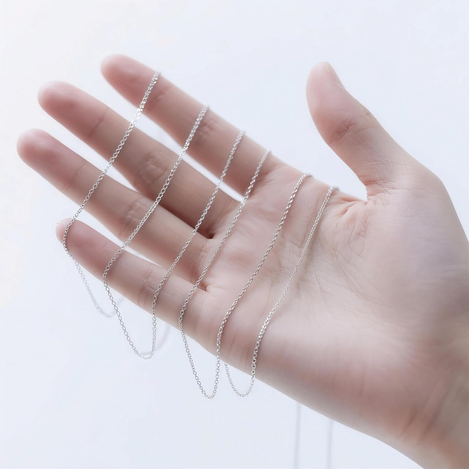 30 Pack Necklace Chains Bulk, Silver Chain Necklace, 1.5mm Stainless Steel Necklace Chains for Jewelry Making - Image 4