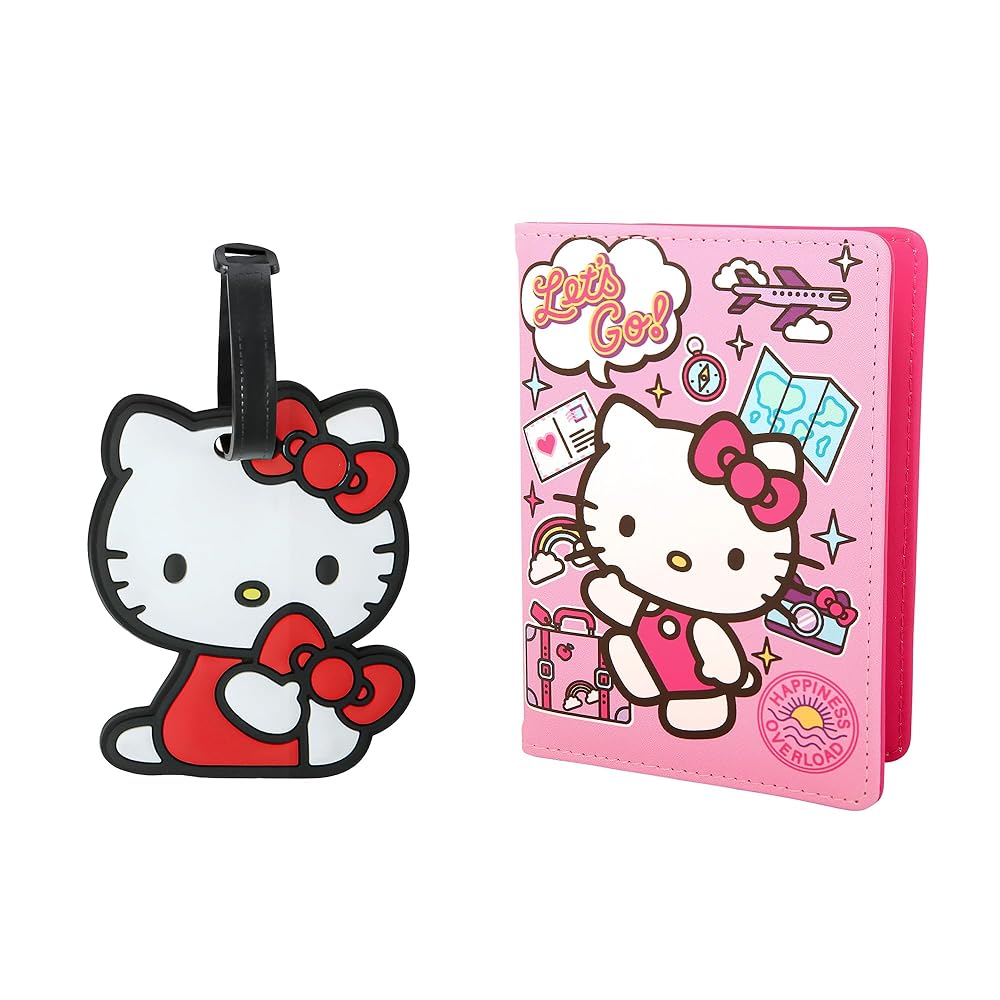 Amazon.com | Hello Kitty Passport Holder and Luggage Tag Set