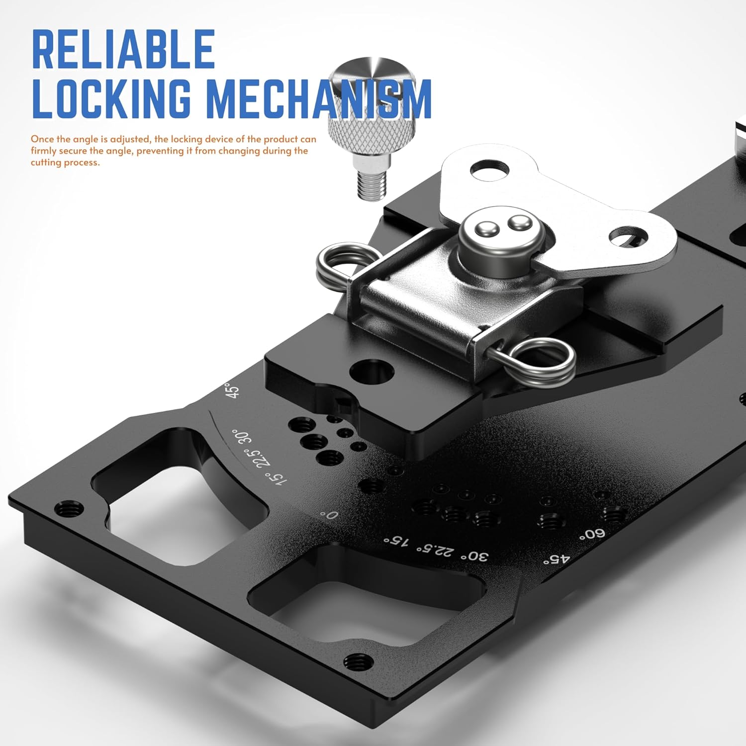 Adjustable Angle Track Saw Square, Track Saw Guide Rail Protractor, Precision -60° to 60° Miter & 90° Right Angle Quick Stops, Woodworking Tool Fits Makita Festool WEN