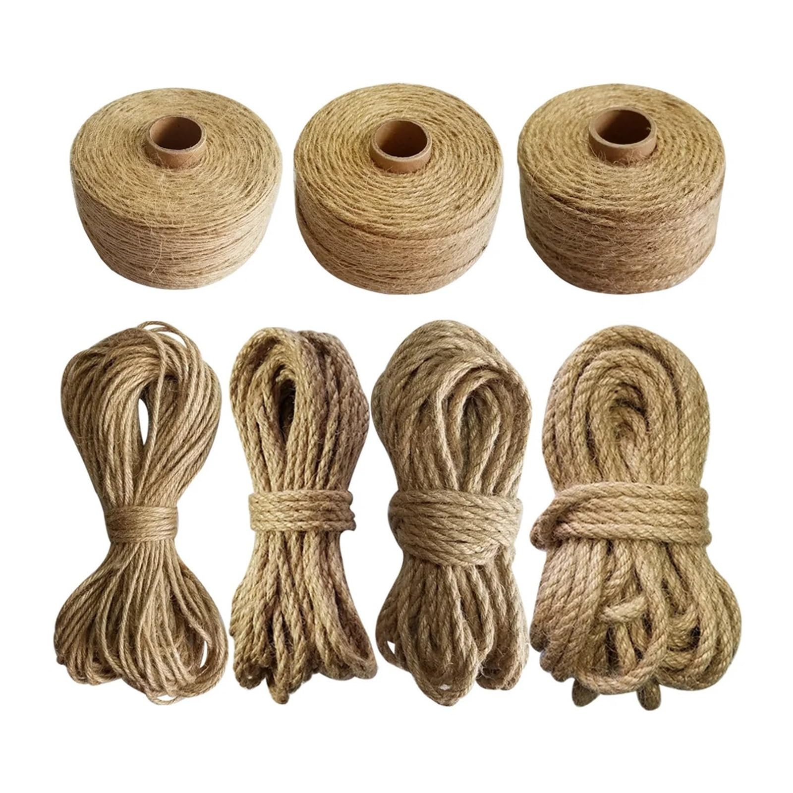 Cuerda De Yute Cuerda de Yute de 1 mm a 10 mm, Cordel for macramé, Ideal for decoración y Manualidades.(10mm)