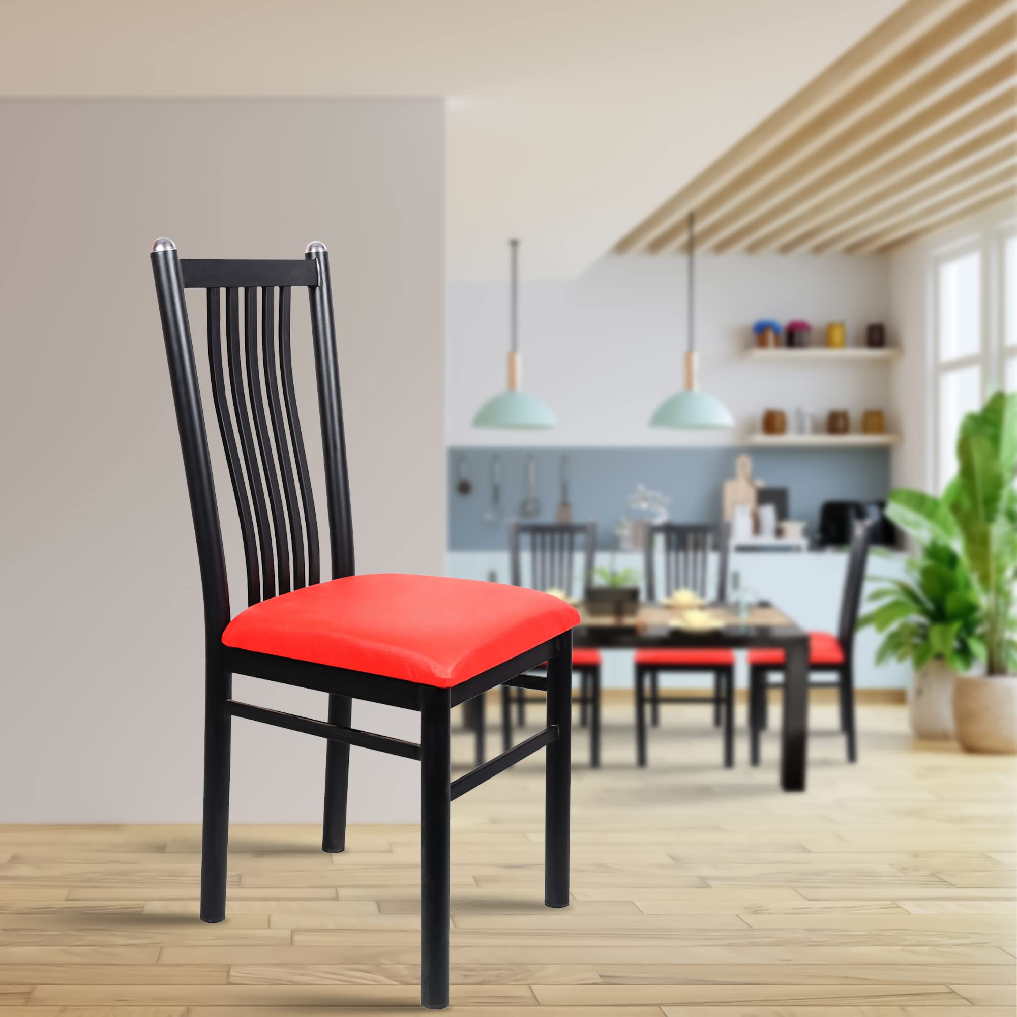 ROSE® Apollo | 1-Years Warranty Included | Dining Chair | Padded Seat | Kitchen & Dining Room Furniture (Red)