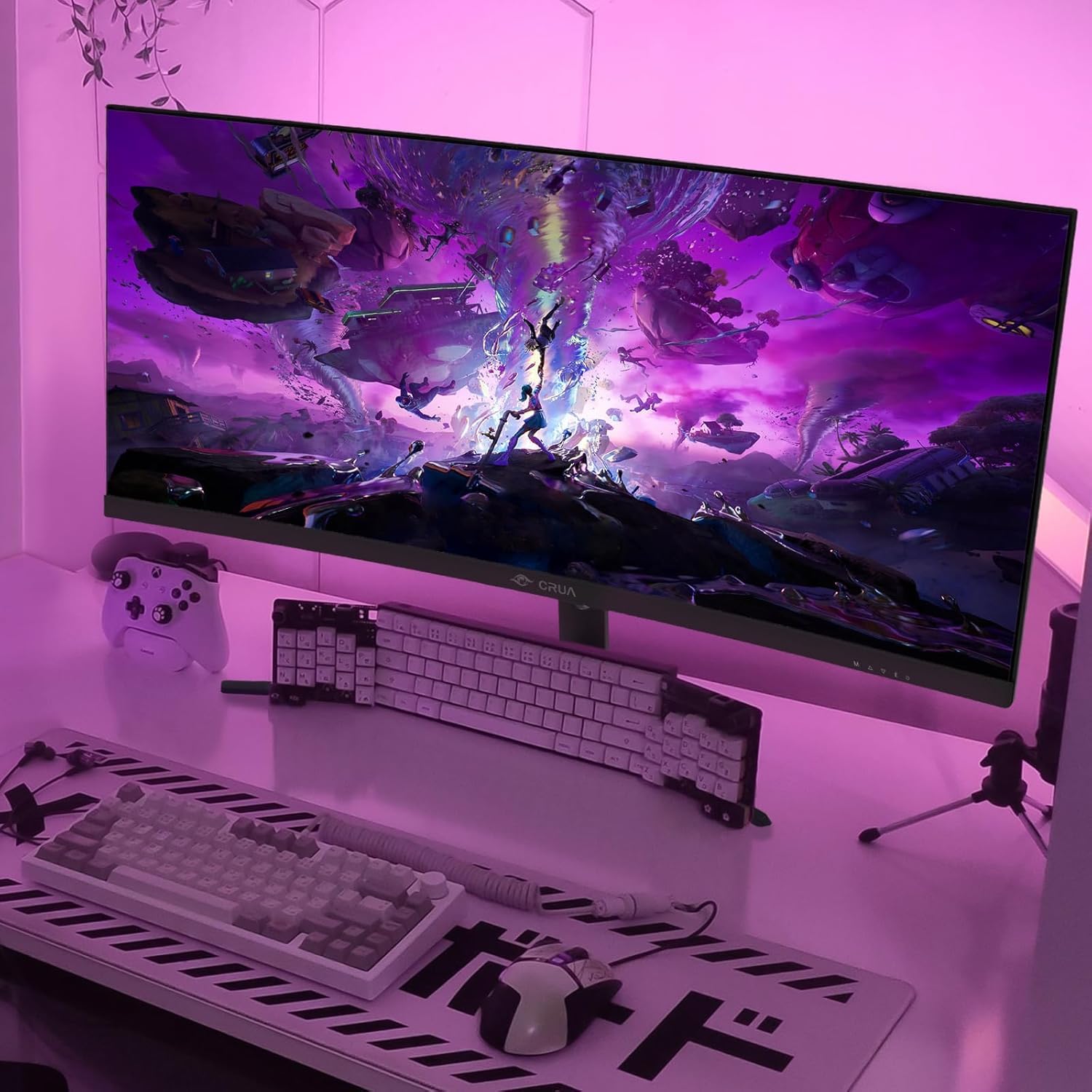 CRUA Monitor gamingowy, 30", ultraszeroki 21:9, zakrzywiony 200 Hz, zakrzywiony monitor WFHD 2560 x 1080 VA 1500R, FreeSync 1ms, Dual HDMI DP, kompatybilny z PS5 PC, VESA 100 x 100, możliwość