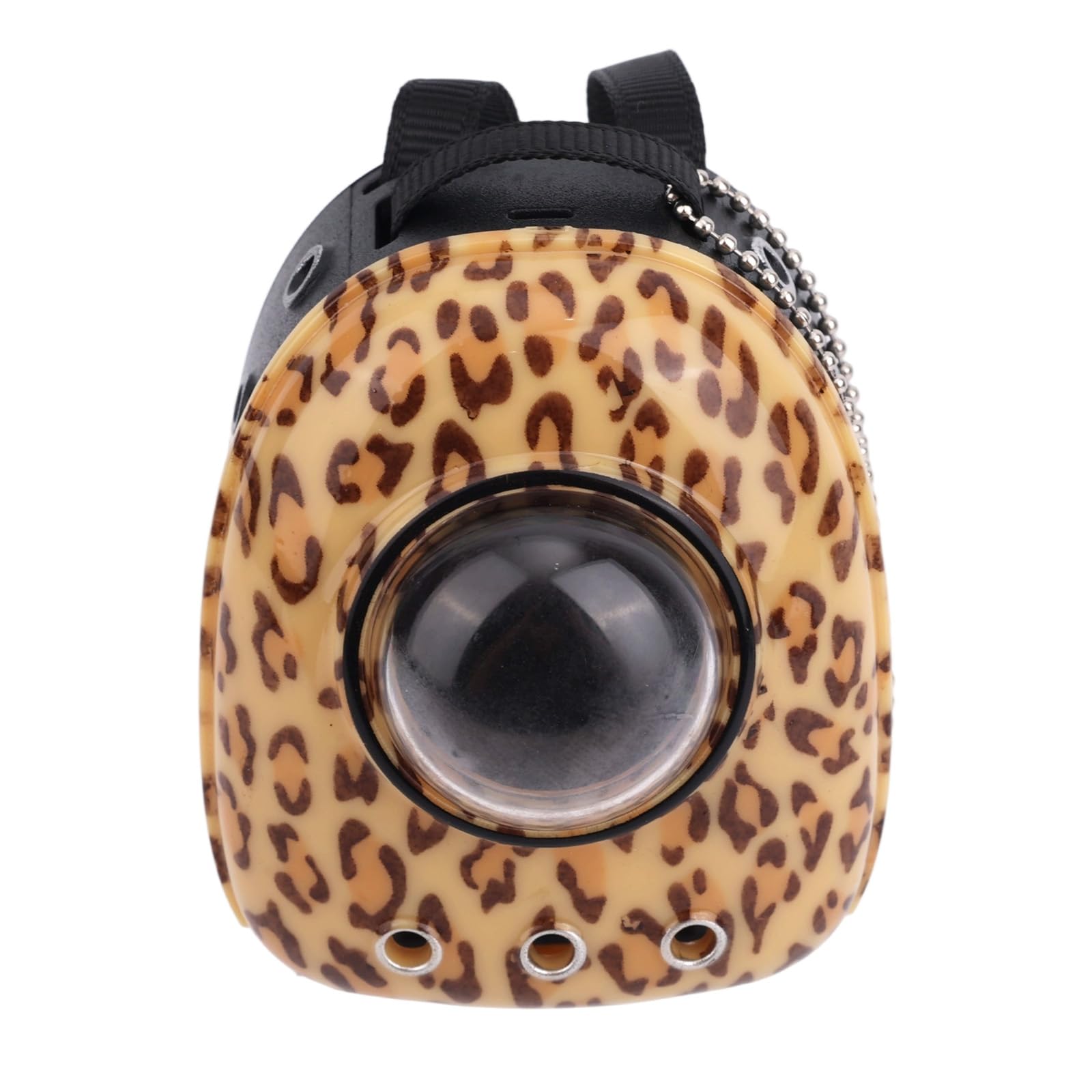 Backpack for Doll, Cute Mini Doll Backpack Keychain Realistic Pet Space Carrier Plush Toy Accessory (Leopard print)