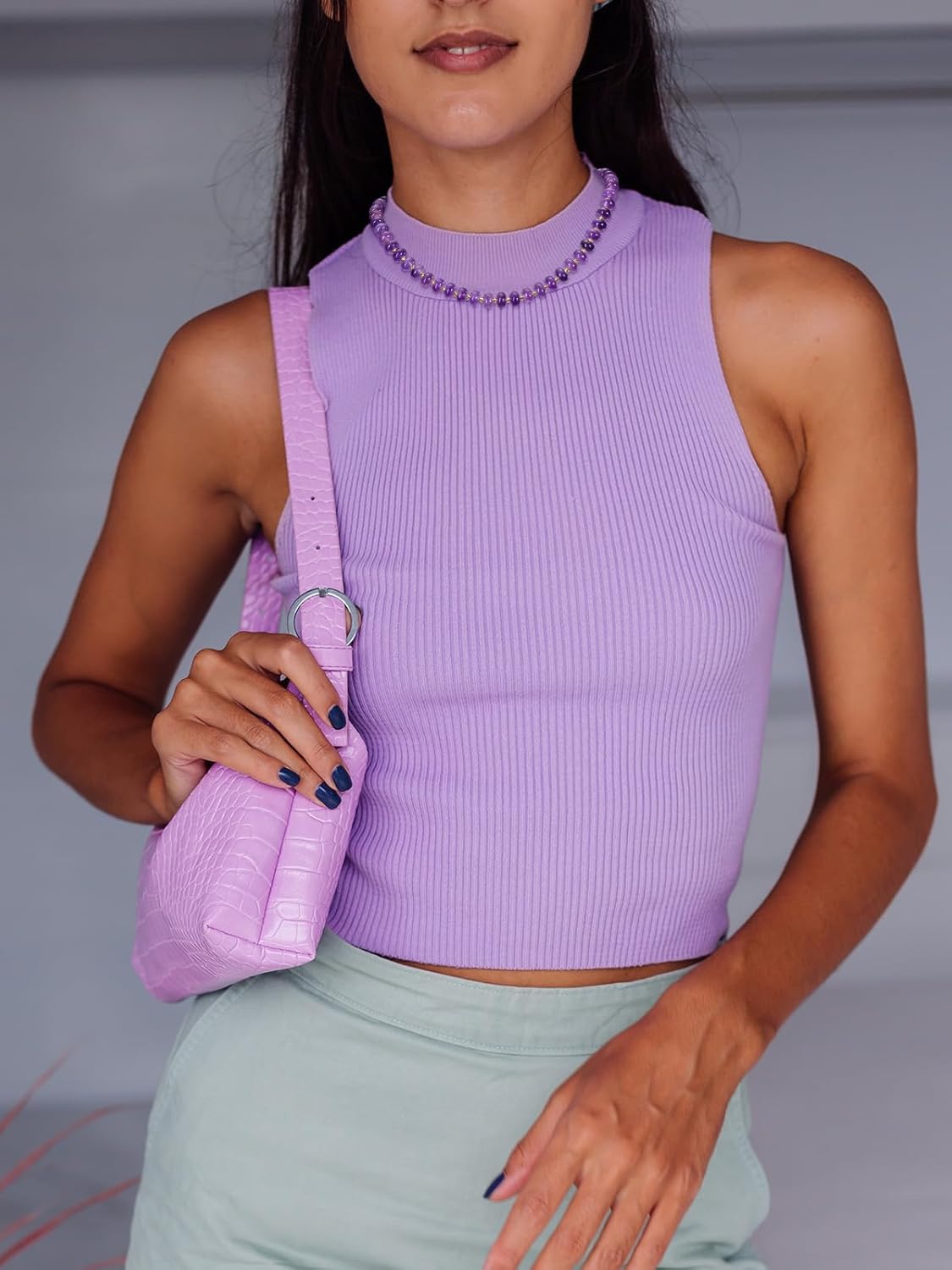 CrystalTears Beaded Gemstone Necklace for Women, Womens Colorful Boho Stone Bead Choker Necklace, Handmade Natural Crystal Stone Summer Beach Jewellery Gifts for Women Mom Christmas - Image 3