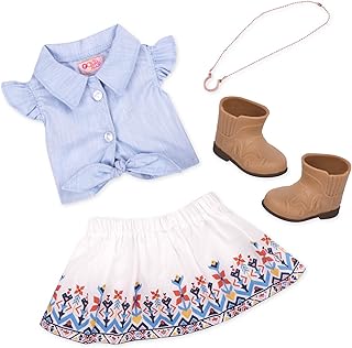 Our Generation My Lucky Horseshoe Outfit â€“ Country Style Equestrian Outfit for 18-inch Dolls â€“ 4 Piece Ranch Clothing Set