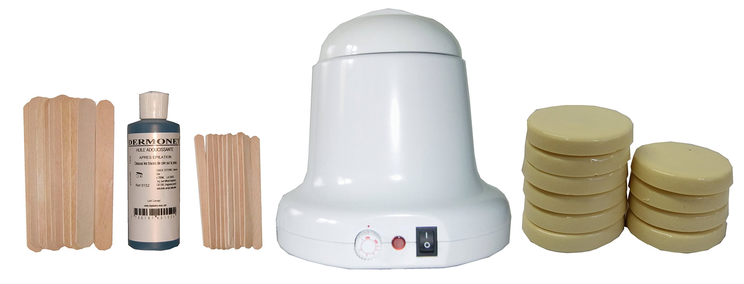Storepil - zestaw do depilacji woskowej 400 ml Charles Ney - 200 g wosk peelingowy kość słoniowa, szpatułki do ciała, twarz, olej po depilacji. Gotowy do użycia zestaw do depilacji