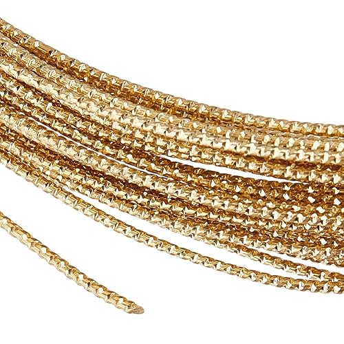 BENECREAT Alambre dorado texturizado grabado de calibre 18, 33 pies, alambre de cobre texturizado, alambre de latón medio duro para joyería y