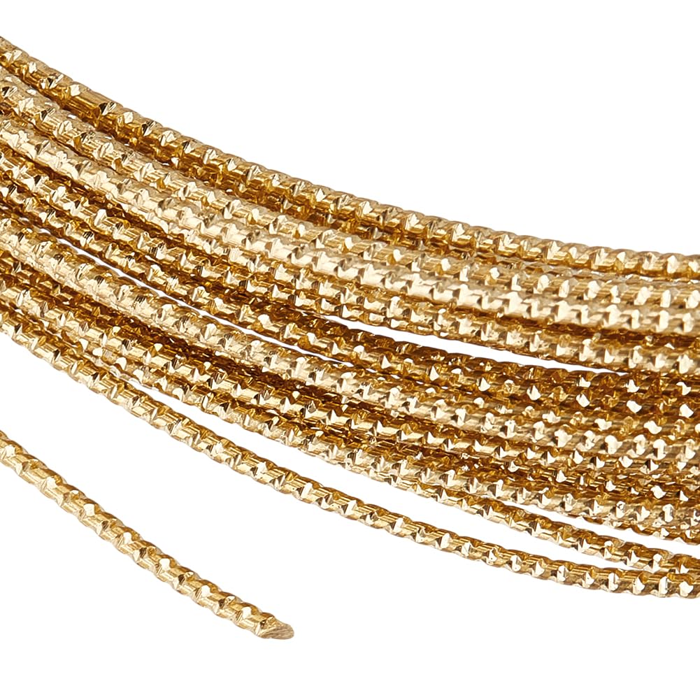 BENECREAT 18K Vergoldeter Schmuckdraht 1,5mm - 3m Messingdraht Für Basteln