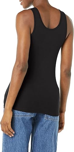 Vista 4 de Tienda Essentials - Camiseta ajustada sin mangas para mujer, paquete de 2