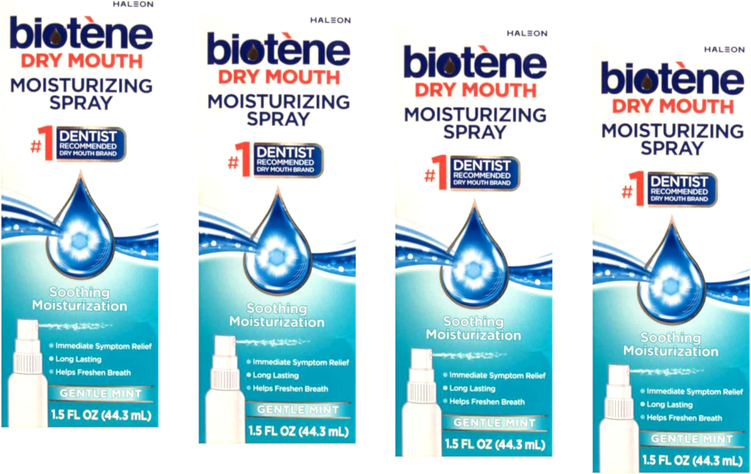 Mouth Spray, Gentle Mint, 1.5 Ounce Bottle Multi Packs (4)