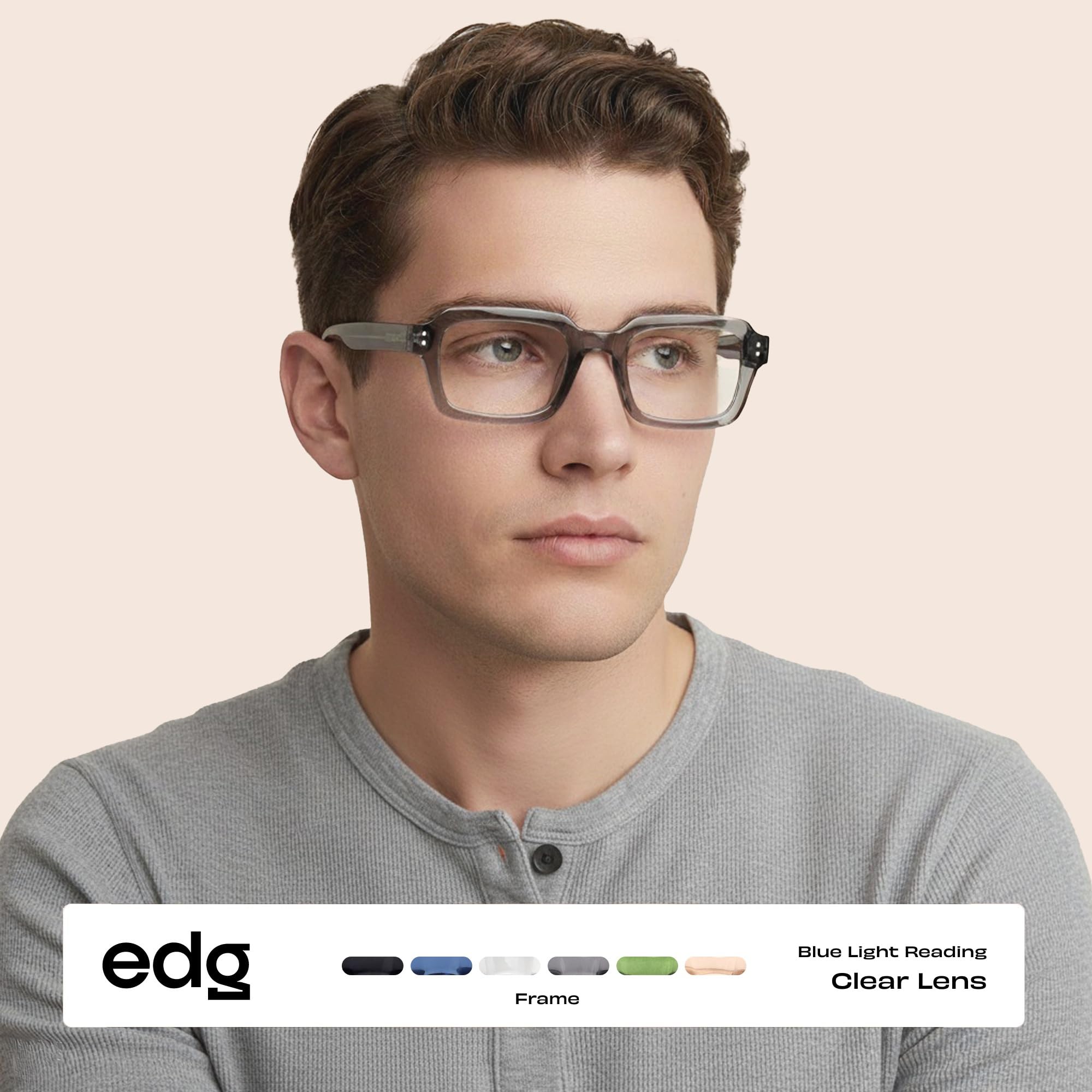 OPULIZE EDG Gafas de Lectura de Bloqueo de Luz Azul para hombre y mujer, Lentes Antirreflejos Antideslumbrante, Protección UV, Rectangular, Paquete de 2 Rosa Verde +2,00