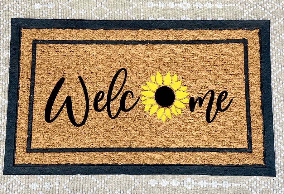 Sunflower Doormats,Fall Welcome Mats,Outdoor Welcome Mats,Cute Doormats,Non Slip Floor Mat for Home Bathroom Kitchen Entrance 24X16 Inch — image 1