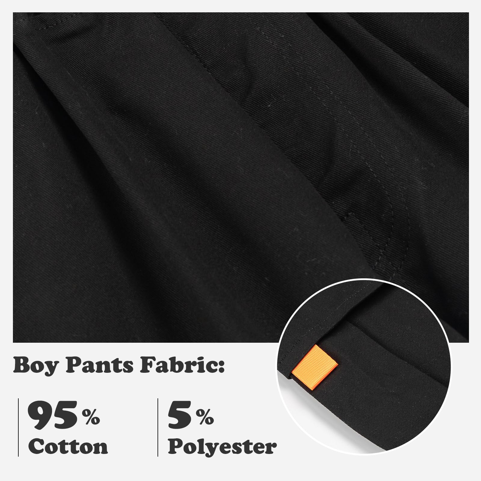 Rolanko Pantaloni Cargo Casual da Ragazzo, con Elastico in Vita, per Escursionismo, 4-14 Anni