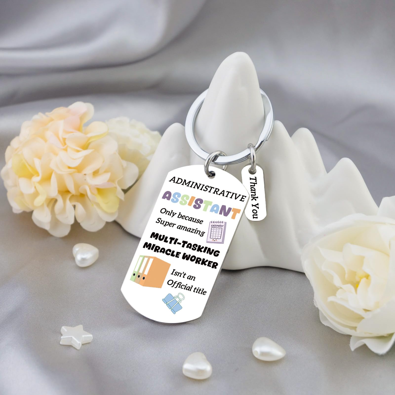 Administrative Professional Day Gifts Administrative Assistant Gifts Assistant Keychain Secretary Gift for Women Appreciation Gift for Coworkers Employee Admin Present for Professionals Admin Keyring