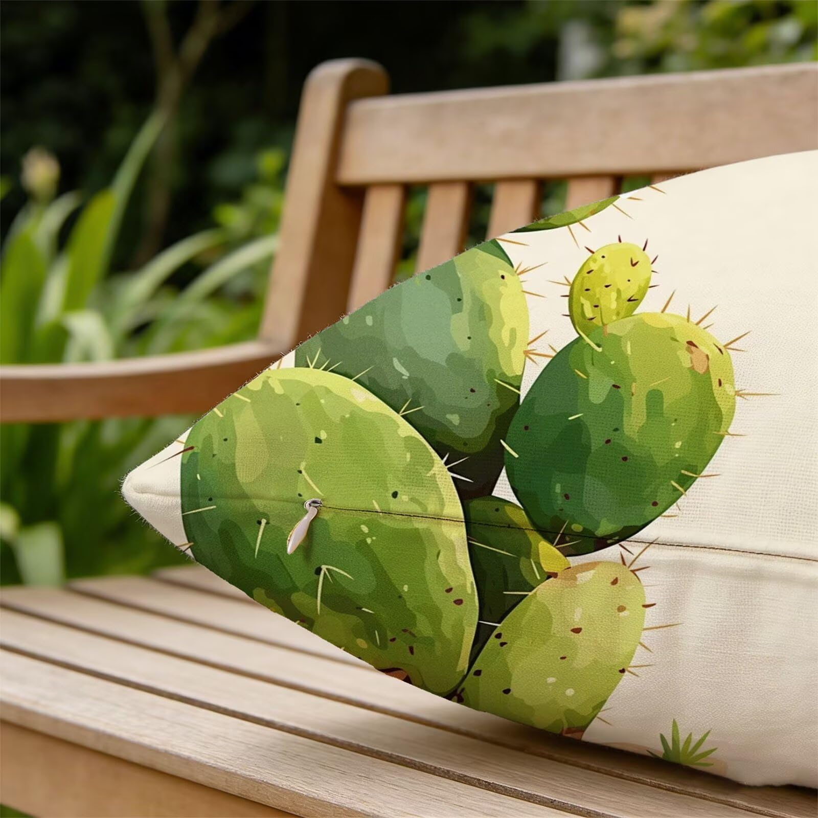 Générique Housse de Coussin Canapé Beige 30x50cm Exterieur Impermeable Cactus Taie d'oreiller Décoratif Aesthetic Housse Coussin Decoration pour Chambre Sofa Jardin Balcon Terrasse Lot de 2. T-3928