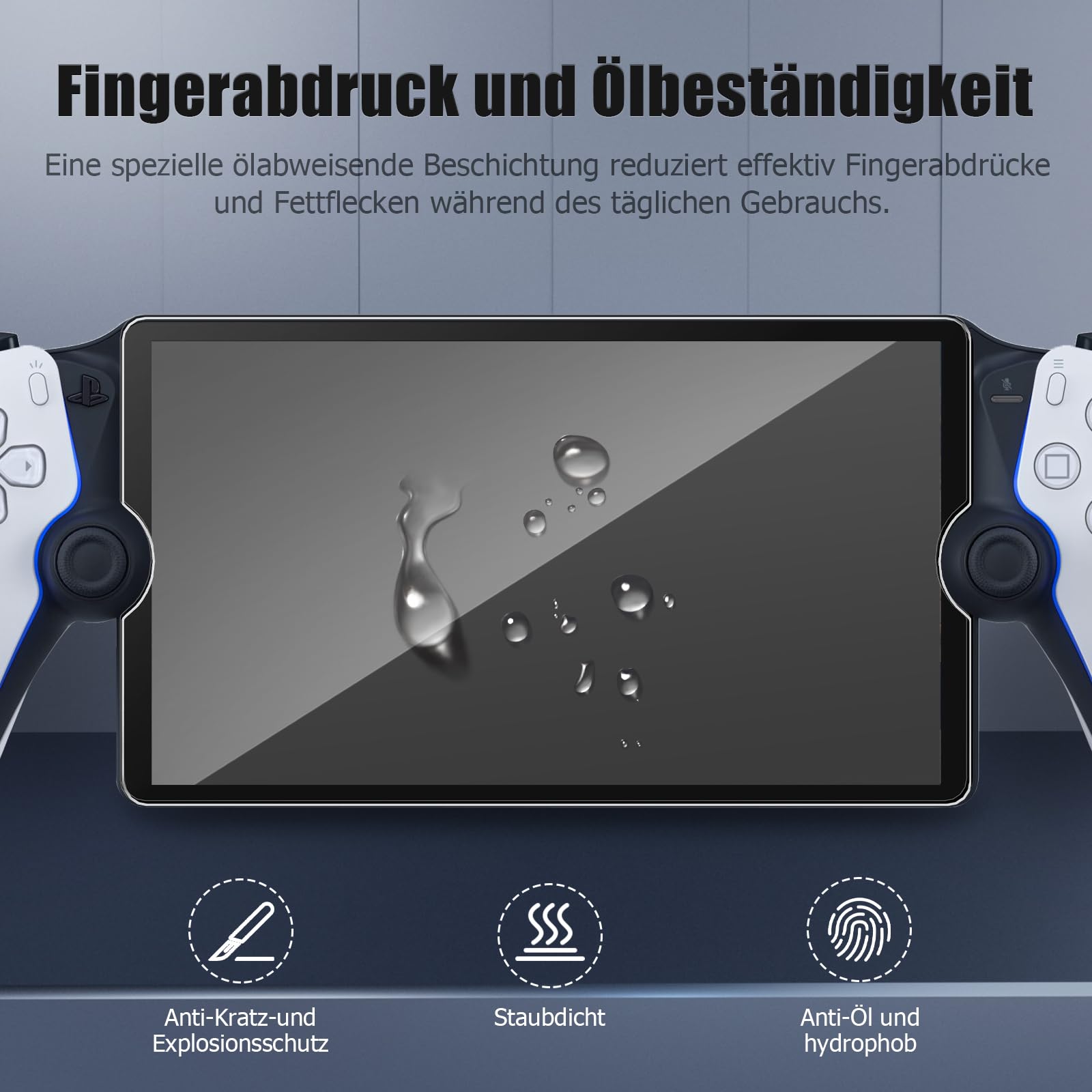 Ancable Protector de pantalla para Sony PS5 PlayStation Portal, 1 unidad UltraClear 9H Dureza Cristal Protector de Pantalla para PS5 Portal, Premium Panzerfolie Kratzfest y Burbujas Protector de