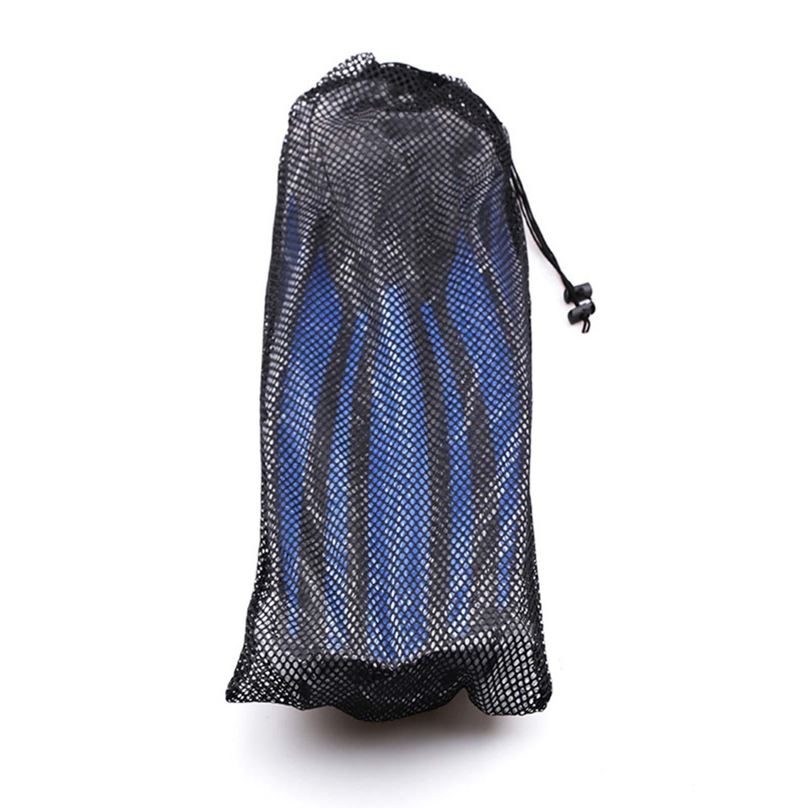 Bolsa de transporte de aletas de buceo para equipo de esnórquel y buceo libre, almacenamiento de malla de nailon con cierre de cordón