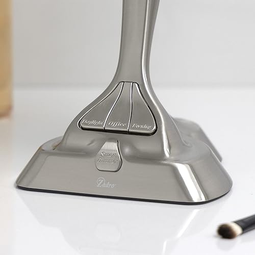 Miniatura 3 de Zadro Espejo de maquillaje de doble cara de 9 pulgadas, con 3 luces LED, atenuador táctil (níquel satinado, 10X/1X)