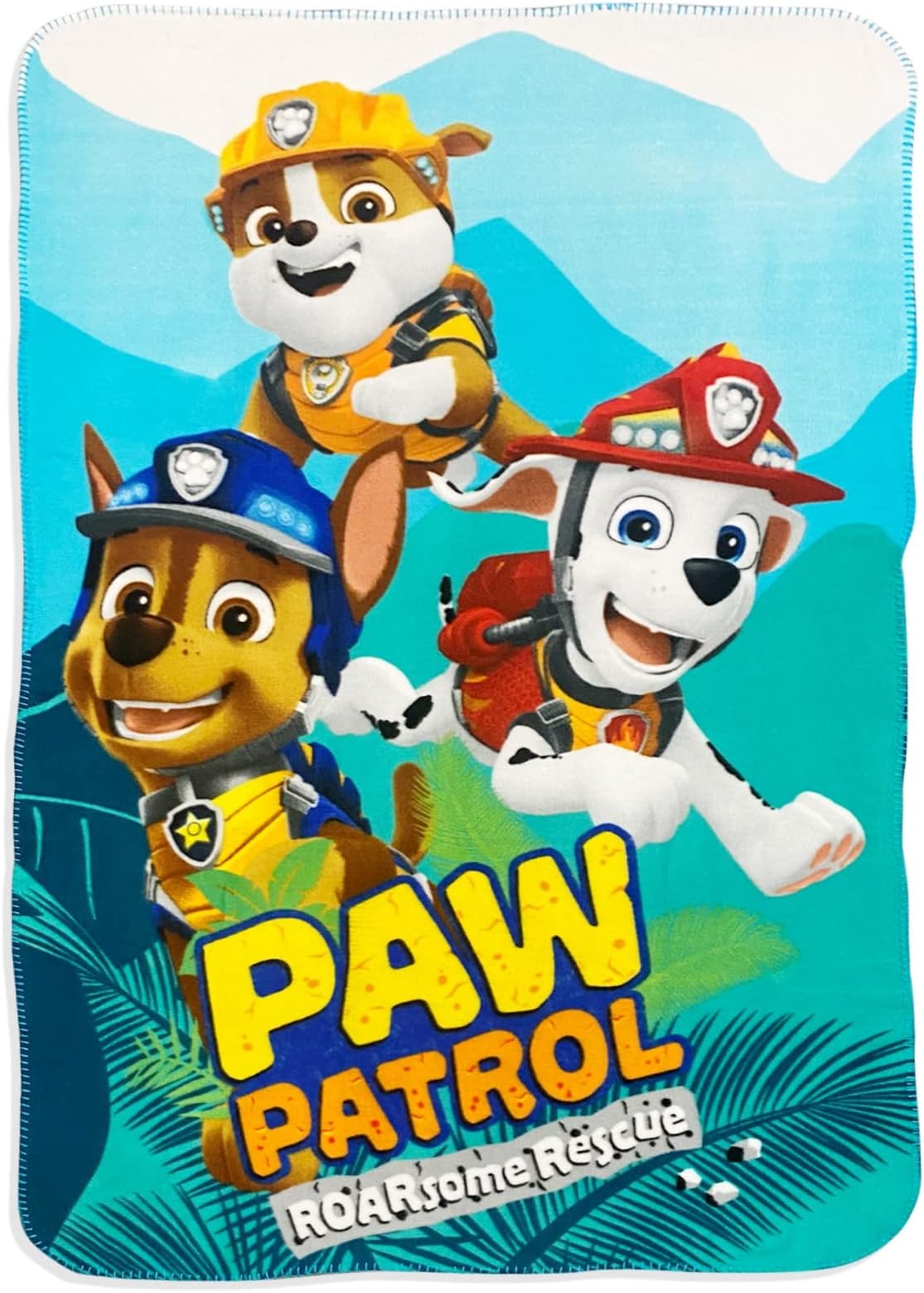 Girls Cozy Fleece Throw Blanket with Extra Soft Fun Design (Paw 2)