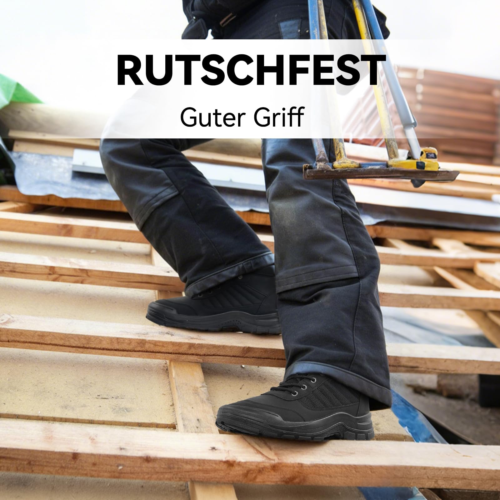ANGRYRAM Arbeitsschuhe Herren Leicht Sicherheitsschuhe Herren Atmungsaktiv Arbeitsschuhe Damen rutschfest Sicherheitsschuhe Damen Sportlich Arbeitsstiefel Hoch Stahlkappenschuhe
