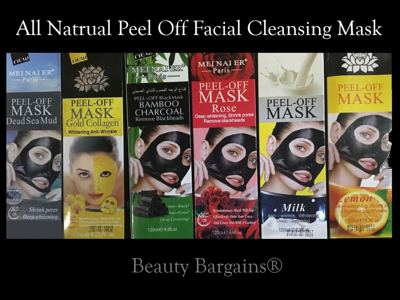 All Natrual Peel Off Facial Cleansing Mask - Removes Dead Skin, Black Head, and Dirt Build Up - Makes You Look Younger Than Ever (Rose)