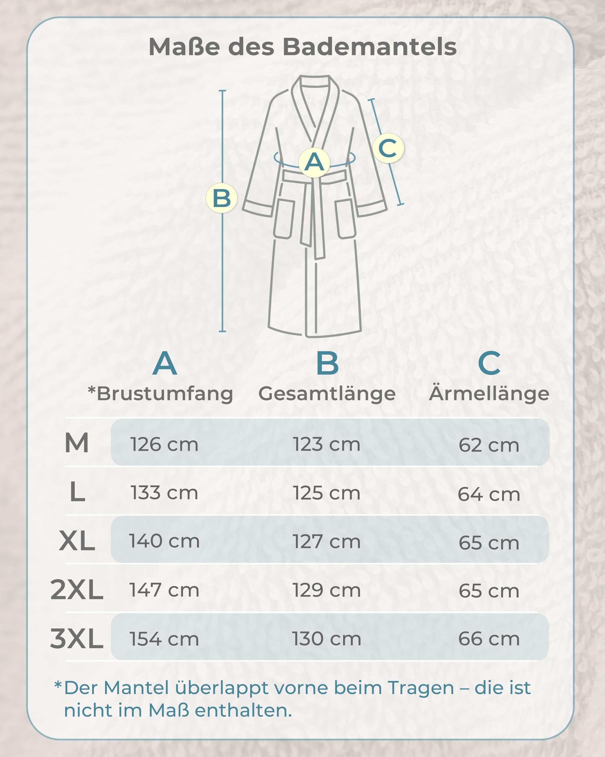 LAYNENBURG Bademantel Herren Frottee aus 100% Baumwolle - OEKO TEX Standard - weicher Morgenmantel waden-lang mit Kapuze, Bindegürtel und aufgesetzten Taschen - Ideal für Sauna & Zuhause (M-XXXL)