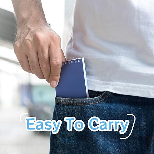 Miniatura 10 de 100 blocs de notas en espiral a granel de 3 x 5 pulgadas, bloc de notas pequeños encuadernados en la parte superior, papel rayado universitario,