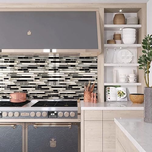 Miniatura 6 de Livebor Papel Tapiz Despegar y Pegar para Respaldo de Cocina, Papel Tapiz 17.7 pulgadas x 196.8'' Papel de Contacto para Azulejos, Papel Tapiz de