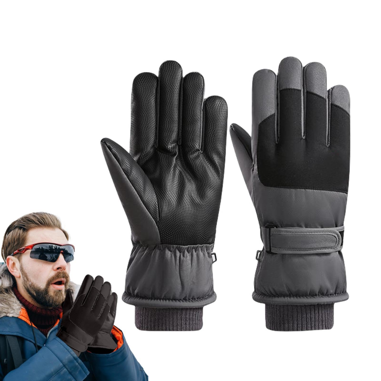 Womens Gloves for Cold Weather - Waterproof Winter Gloves Warm Touchable Screen Ski Gloves | Non-Slip Boys Winter Gloves, Snowboarding Gloves for Skiing, Running