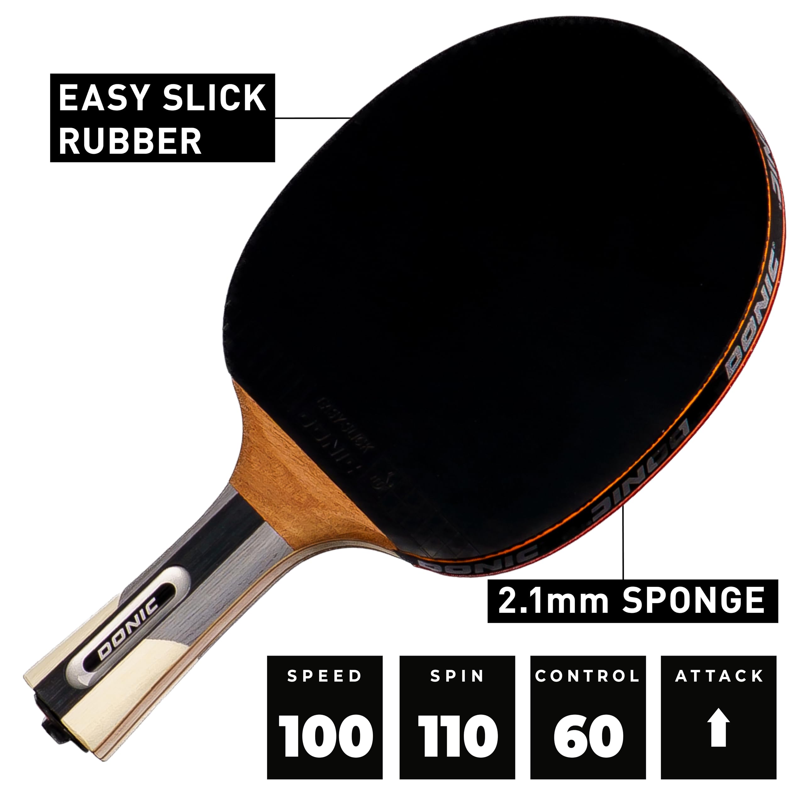 Donic Schildkrot Child Waldner 900 Wooden Table Tennis Bat ( Black/Red, 87 grams, Attacking ) 1