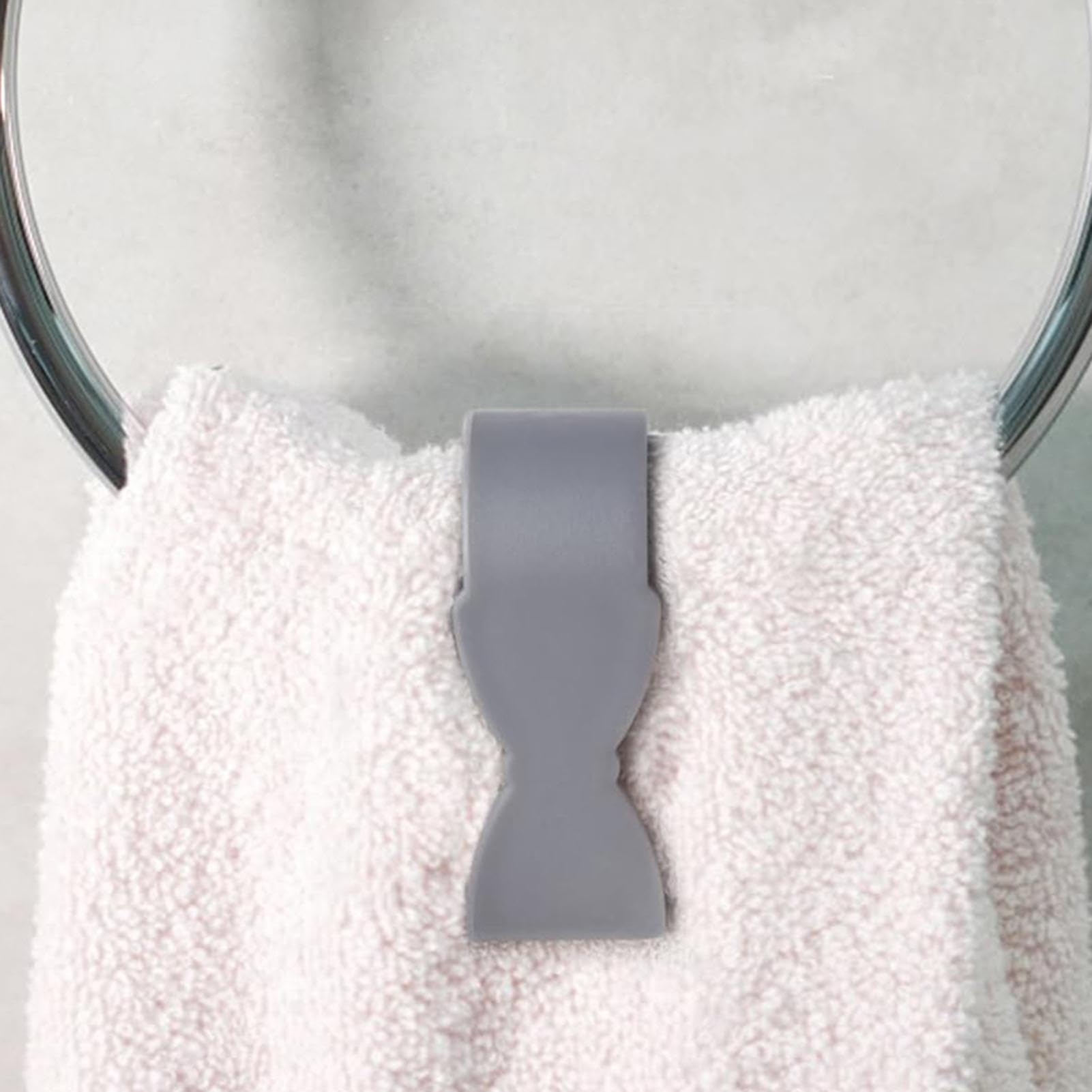 12 Clip Per Asciugamani Da Cucina Grigie - Morsetti Per Forno, Maniglie E Portasciugamani - Foto 6