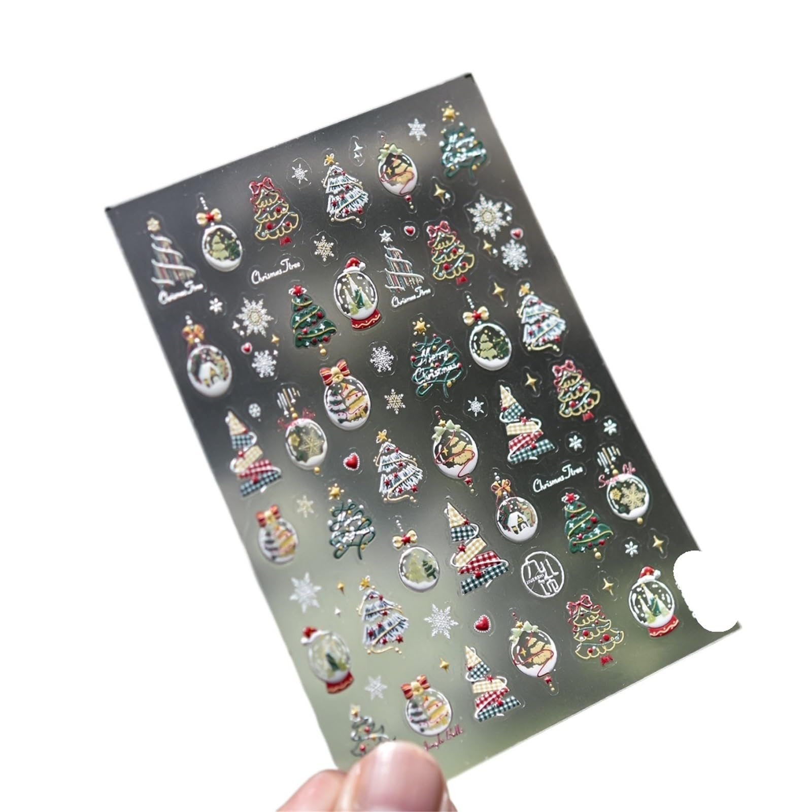 3pc 5D Embossed Nail Art Stickers - 3D Self-Adhesive Decals for Nail Decoration(9)