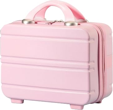 14 Inch Mini Travel Hand Luggage Cosmetic Case - Small Portable Makeup Carrying Suitcase, Lightweight Multifunctional Storage Organizer for Weekend Getaways